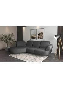 Sit & More Sit & More Ecksofa , Dunkelgrau , Textil , Ottomane links, L-Form , 313x208 cm , Goldenes M, Oeko-Tex® Standard 100, Made in Europe, DGM-Klimapakt , Rücken echt, Armteil rechts , Wohnzimmer, Sofas & Couches, Wohnlandschaften, Ecksofas