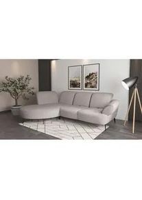 Sit & More Sit & More Ecksofa , Silberfarben , Textil , Ottomane links, L-Form , 313x208 cm , Goldenes M, Oeko-Tex® Standard 100, Made in Europe, DGM-Klimapakt , Rücken echt, Armteil rechts , Wohnzimmer, Sofas & Couches, Wohnlandschaften, Ecksofas