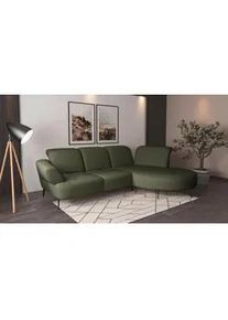 Sit & More Sit & More Ecksofa , Olivgrün , Textil , Ottomane rechts, L-Form , 313x208 cm , Goldenes M, Oeko-Tex® Standard 100, Made in Europe, DGM-Klimapakt , Rücken echt, Armteil links , Wohnzimmer, Sofas & Couches, Wohnlandschaften, Ecksofas