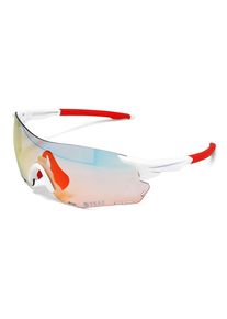 YEAZ Lunettes de soleil sport 'Sunelation' Homme rouge, blanc taille One Size