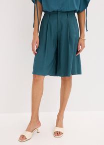 bonprix Női Bő szövet bermuda, kék, 40