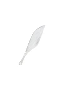 MARKENLOS Dekoschale Blatt Silber Metall Modern Skandi 20cm Tischdeko