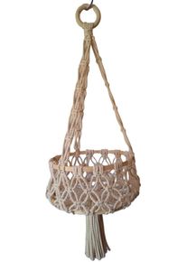 Knotenliebe Makramee Obstkorb, Ø20cm, Natur