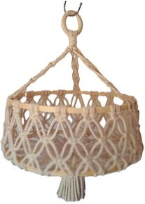 Knotenliebe Camper Edition Makramee Obstkorb, Ø25cm, natur