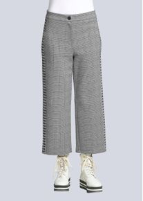 Culotte in angesagtem Karomuster in schwarz - Alba Moda