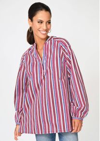 Bluse mit verschiedenfarbenen Streifen in weiß - Alba Moda