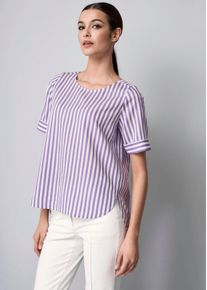 Streifenbluse mit Halbarm in flieder - Alba Moda