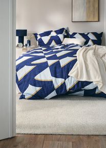 Biancheria da letto in fantasia grafica, Blu, Taglia 135x200 cm, bonprix