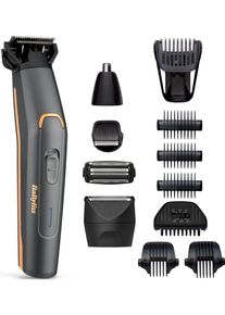 BaByliss Multifunktionstrimmer »Graphite Multi Trimmer MT987E«, 5 Aufsätze, Langlebige Graphit-Klinge, 12-in-1 Funktionr