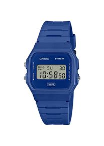 Casio, Armbanduhr, F-91WB-2A1EF, Blau, (Digitaluhr, 33 mm)