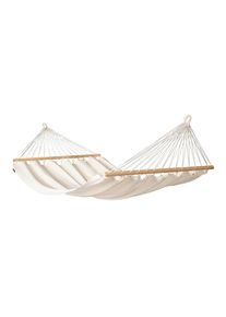 La Siesta Hängematte double bar cotton , Weiß , Holz, Textil , Bambus , 160x350 cm , Gartenmöbel, Gartenschaukeln, Hängematten