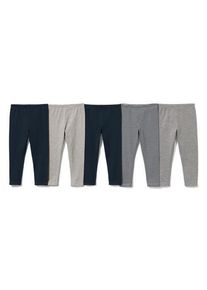 Tchibo - 5 Baby-und-Kleinkind-Leggings - Unisex - Gr. 134/140 - dunkelblau