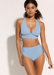 bonprix Mujer, Bikini tipo bandeau (2 piezas) con tirantes cruzados, púrpura, 44
