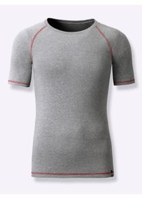 Herren Shirt in anthrazit-meliert ,Größe 6, Witt, 80% Baumwolle, 20% Polyester