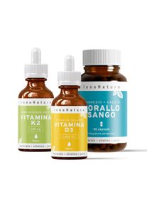 Kit "Vitamine del sole" | Con Vitamina D3, K2 e corallo Sango | 100% ingredienti naturali e vegetali
