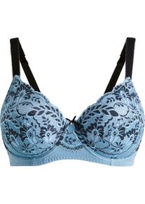 Soutien-gorge minimiseur avec dentelle - bleu - taille 110D - bonprix