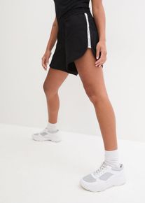 Short de sport à rayures contrastantes - noir - taille 46/48 (L) avec coton - bonprix
