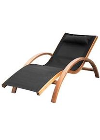 Outsunny Lettino Prendisole Chaise Longue con Poggiatesta Legno
