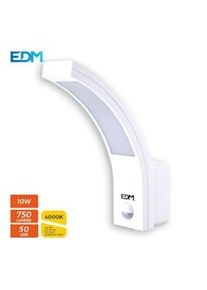 Aplique exterior led 10w 1654lm 4000k ip54 6.6x18.8x25cm con sensor de movimiento Edm