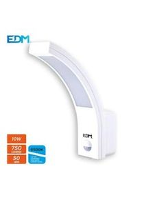 Aplique exterior led 10w 16586m 6400k ip54 6.6x18.8x25cm con sensor de movimiento Edm