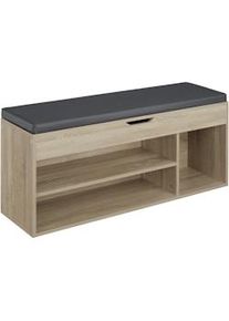 TecTake Banco zapatero Natalia 104x30x49cm - madera clara, roble Sonoma - 403625
