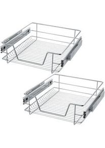 TecTake 2 Cassetti telescopici per gli armadi di cucina e camera da letto - 50 cm - 403440