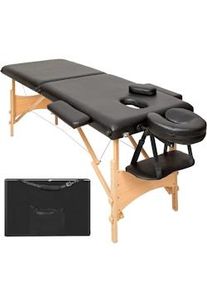 TecTake lettino da massaggio a 2 zone Freddi, 5 cm di imbottitura + borsa - nero - 401463