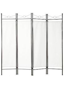 TecTake Paravento, divisorio 180 x 160 x 2,5 cm - bianco - 401660