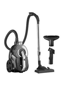 TecTake GmbH tectake Aspiradora VC900, 900 W, sin bolsa para suelos duros y alfombras - negro/gris - 405232