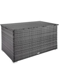 TecTake Baúl de almacenaje Oslo con estructura de aluminio 145x82,5x79,5cm - gris - 404245