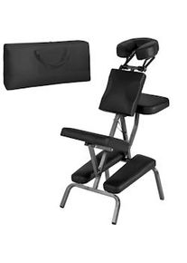 TecTake sedia da massaggi in pelle sintetica - nero - 401183