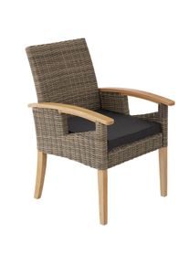 TecTake Sedia in rattan Rosarno - naturale - 404807