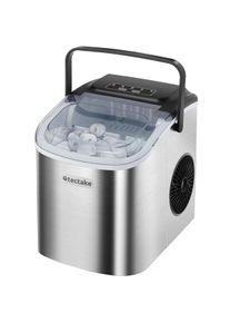 TecTake GmbH tectake Máquina de hielo ÁRTICO, 1,2 litros, 2 tamaños de cubitos de hielo - plateado - 405573