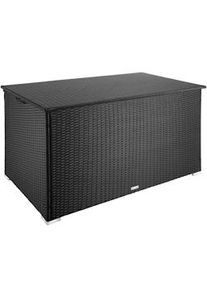 TecTake Baúl de almacenaje Oslo con estructura de aluminio 145x82,5x79,5cm - negro - 404243
