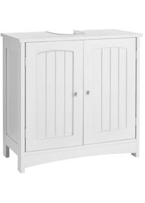 TecTake Mueble de lavabo Jasper, 2 compartimentos, capacidad de carga 35 kg - blanco - 405366