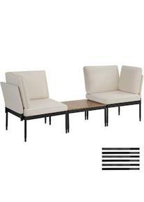 TecTake GmbH tectake Conjunto de jardín MAGALUF, función 5 en 1, estructura de aluminio - antracita/gris - 406025