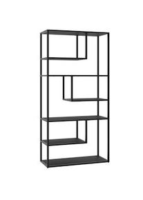 TecTake Estantería de pie Venda con 6 compartimentos, estilo industrial, 85 x 35 x 188 cm - negro - 405379