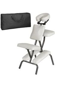 TecTake GmbH tectake sedia da massaggi in pelle sintetica - bianco - 401185