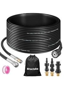 TecTake Set tubo sturatore con 2 ugelli e 3 adattatori - 405175