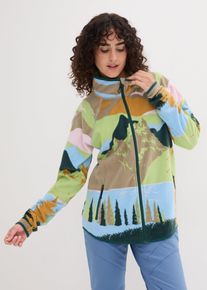 bonprix Bluza rozpinana z polaru, z kieszeniami z zamkiem, niebieski, 52/54