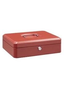 ARREGUI Elegant C9244 Cassetta di sicurezza con chiave | Cassetta Portavalori in acciaio con vassoio Portamonete | Cassaforte portatile 30 cm | Rossa