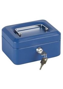 ARREGUI Elegant C9215 Cassetta di sicurezza con chiave | Cassetta Portavalori in acciaio con vassoio Portamonete | Cassaforte portatile 15 cm | Blu