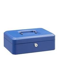 ARREGUI Elegant C9235 Cassetta di sicurezza con chiave | Cassetta Portavalori in acciaio con vassoio Portamonete | Cassaforte portatile 25 cm | Blu