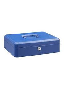 ARREGUI Elegant C9245 Cassetta di sicurezza con chiave | Cassetta Portavalori in acciaio con vassoio Portamonete | Cassaforte portatile 30 cm | Blu