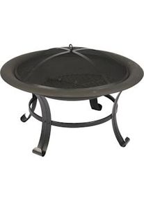 WDMT Elegante braciere - Ø 76 x 53 cm - Con parascintille - Adatto per giardino e terrazza - Nero
