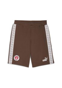 Puma Spodnie sportowe 'FC St. Pauli King' dla mężczyzn brązowy / czerwony / biały Rozmiar XL