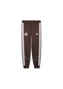 Puma Spodnie sportowe 'FC St. Pauli King Anthem' dla mężczyzn brązowy / czerwony / biały Rozmiar S