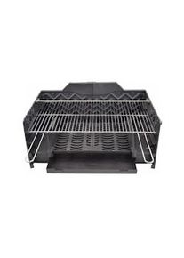 OutInFire Barbecue da giardino, Griglia a carbone in ghisa da incasso