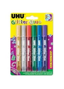 UHU Purpurina YOUNG CREATIV ORIGINAL, 6x10ml, 6 colores surtidos