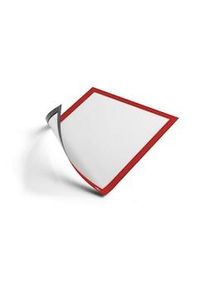 Durable 486903 Marco informativo DURAFRAME MAGNETIC A4, marco magnético para superficies metálicas, 5 unidades, rojo